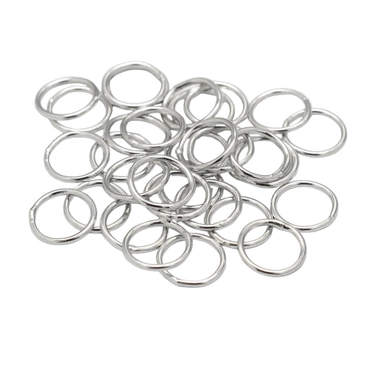 Soldered Jump Rings 6mm Platinum Plated 100/pk
