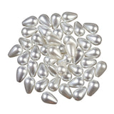 Teardrop Plastic Beads 15x10mm Pearl White 25g