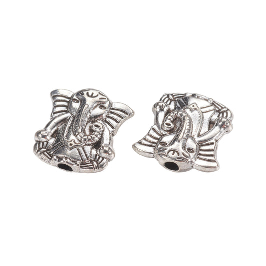 Metal Elephant Beads 10x10mm Antique Silver 10/pk