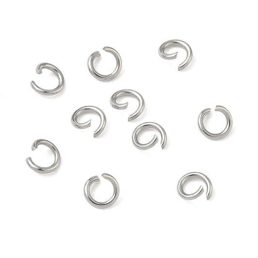 Jump Rings 4mm Round 21g Stainless Steel 100/pk