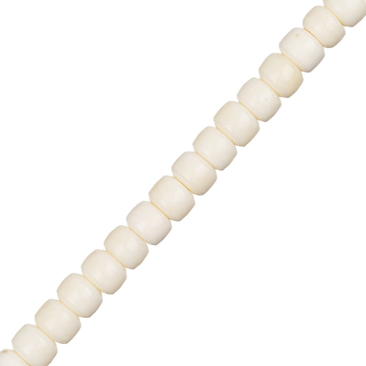 Bone Crow Beads 7x9mm Ivory 30/Str
