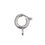 7mm Silver Spring Ring Clasp 12/pk