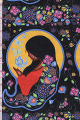 Cotton Fabric Heal MMIW Figure Black - Half Yard