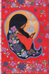 Cotton Fabric Heal MMIW Figure Red - Half Yard