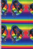 Cotton Fabric Pride Rainbow Lined - Half Yard