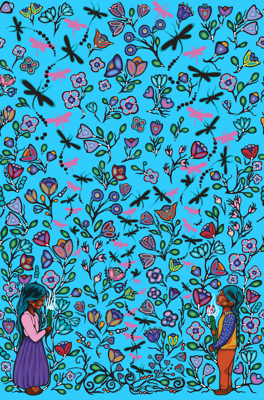 Cotton Fabric I Prayed For You Turquoise - 36" Panel