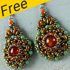 Kashmir Earrings Project - Using Superduos, Seed Beads and Matubo Beads