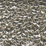 Long Magatama Beads #1051 Galvanized Silver 8.5g