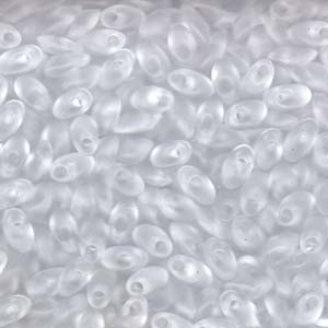 Long Magatama Beads #131F Crystal Matte 8.5g