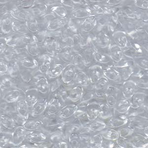 Long Magatama Beads #131 Transparent Crystal 6g