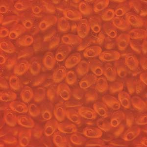 Long Magatama Beads #138F Orange Matte 8.5g