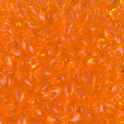 Long Magatama Beads #138 Transparent Orange 8.5g