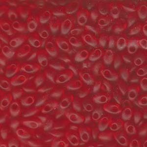 Long Magatama Beads #140F Red Orange Matte 8.5g