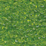 Long Magatama Beads #143 Transparent Chartreuse 8.5g