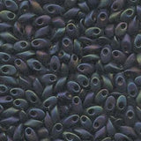 Long Magatama Beads #2014 Purple Iris Matte 8.5g
