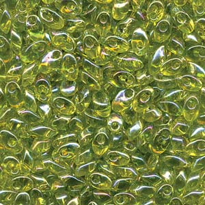 Long Magatama Beads #258 Lime AB 8.5g
