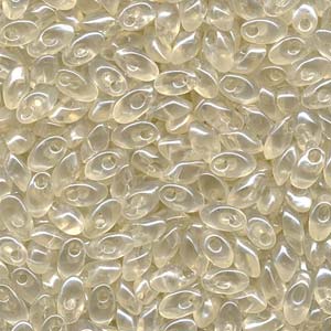 Long Magatama Beads #3504 Transparent Light Cream 8.5g