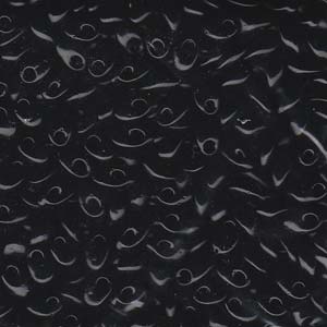 Long Magatama Beads #401 Opaque Black 8.5g