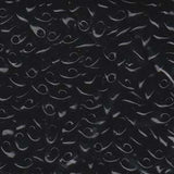 Long Magatama Beads #401 Opaque Black 8.5g