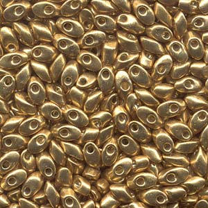 Long Magatama Beads #4202 Duracoat Gold 8.5g