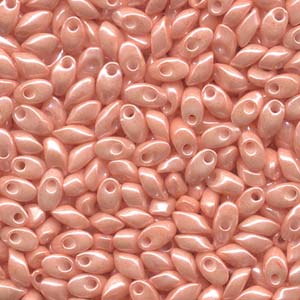 Long Magatama Beads #429 Opaque Salmon 8.5g