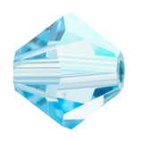 Preciosa Bicone 6mm Aqua AB Each