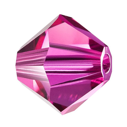 Preciosa Bicone 6mm Fuchsia Each