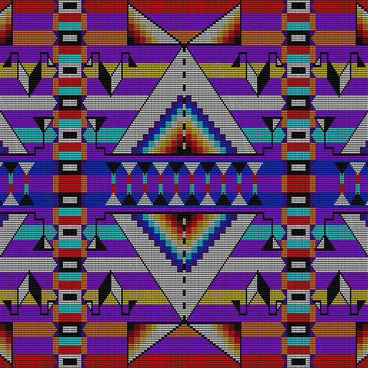 Cotton Fabric Medicine Blessing Purple - Half Yard