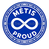 Epoxy Sticker Printed Round 1" Métis Proud 10/pk