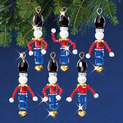Solid Oak Nostalgic Christmas kit featuring Beaded toy soldiers ornaments
