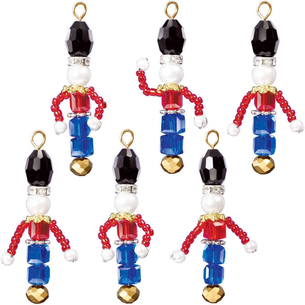 Additional view of the Solid Oak Nostalgic Christmas Toy Soldiers ornament kit, white background