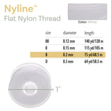 Nyline Beading Thread B White 75yd Spool