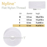 Nyline Beading Thread D White 64yd Spool