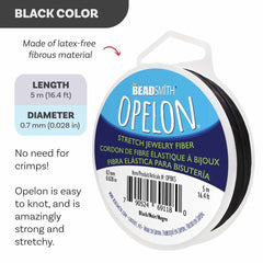 Opelon Stretch Jewelry Fiber 0.7mm Black 5m