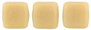 *6mm Czech Tile Beads Light Beige 25/Strand