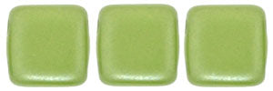 *6mm Czech Tile Beads Olive Green 25/Strand