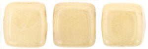 *6mm Czech Tile Beads Luster Beige 25/Strand