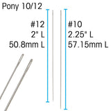Pony Beading Needles #10/12 Assorted 6/pk with Threader