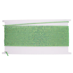 Plastic Rhinestone Banding 2mm Green/Crystal AB 10yd/pk