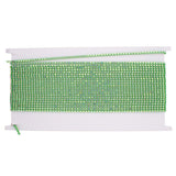 Plastic Rhinestone Banding 2mm Green/Crystal AB 10yd/pk