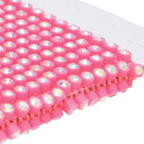 Plastic Rhinestone Banding 2mm Hot Pink/Crystal AB 10yd/pk