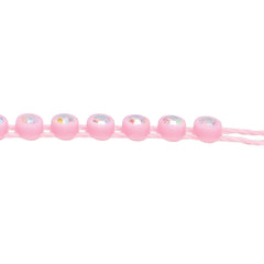 Plastic Rhinestone Banding 2mm Pink/Crystal AB 10yd/pk