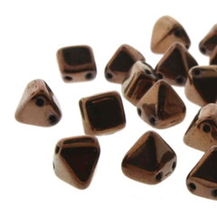 *Czech Pyramid Stud Beads 6mm Jet Bronze 25/strand