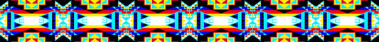 Printed Ribbon 2" Southern Plains Parfleche - Per Yard