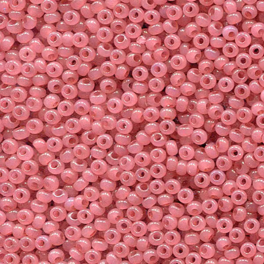 8/0 Czech Seed Beads #02693V Rose Opal Solgel 22g