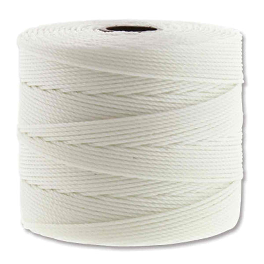 S-Lon Fine Bead Cord .4mm White 118yd Spool
