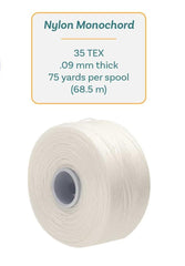 S-Lon Beading Thread 0.9mm White 75yd