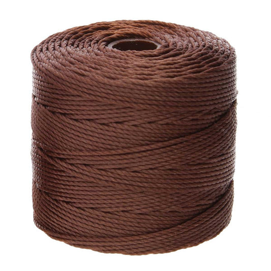 S-Lon Bead Cord .5mm Brown 77yd Spool