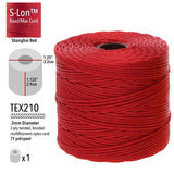 S-Lon Bead Cord .5mm Shanghai Red 77yd Spool
