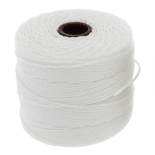 S-Lon Bead Cord .5mm White 77yd Spool